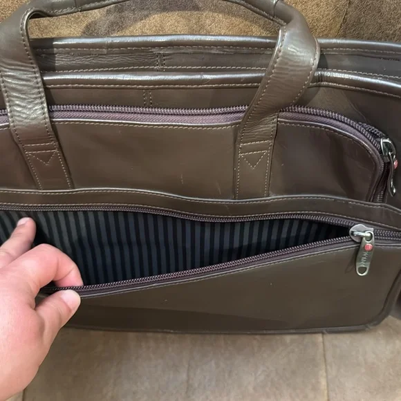 Coach Messenger Leather Bag + Coach Leather Card Holder & Winn Leather Workbag